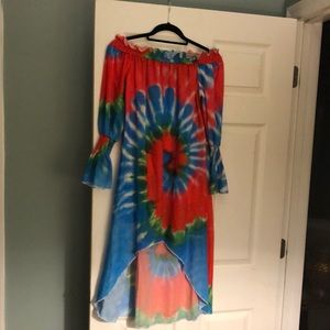 Tie Dye Hi/lo top/ dress/ or coverup